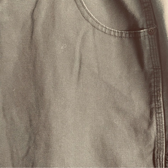 Dickies Relaxed Fit Heavyweight Duck Carpenter Pants Olive Green size 38x32 - Picture 10 of 13